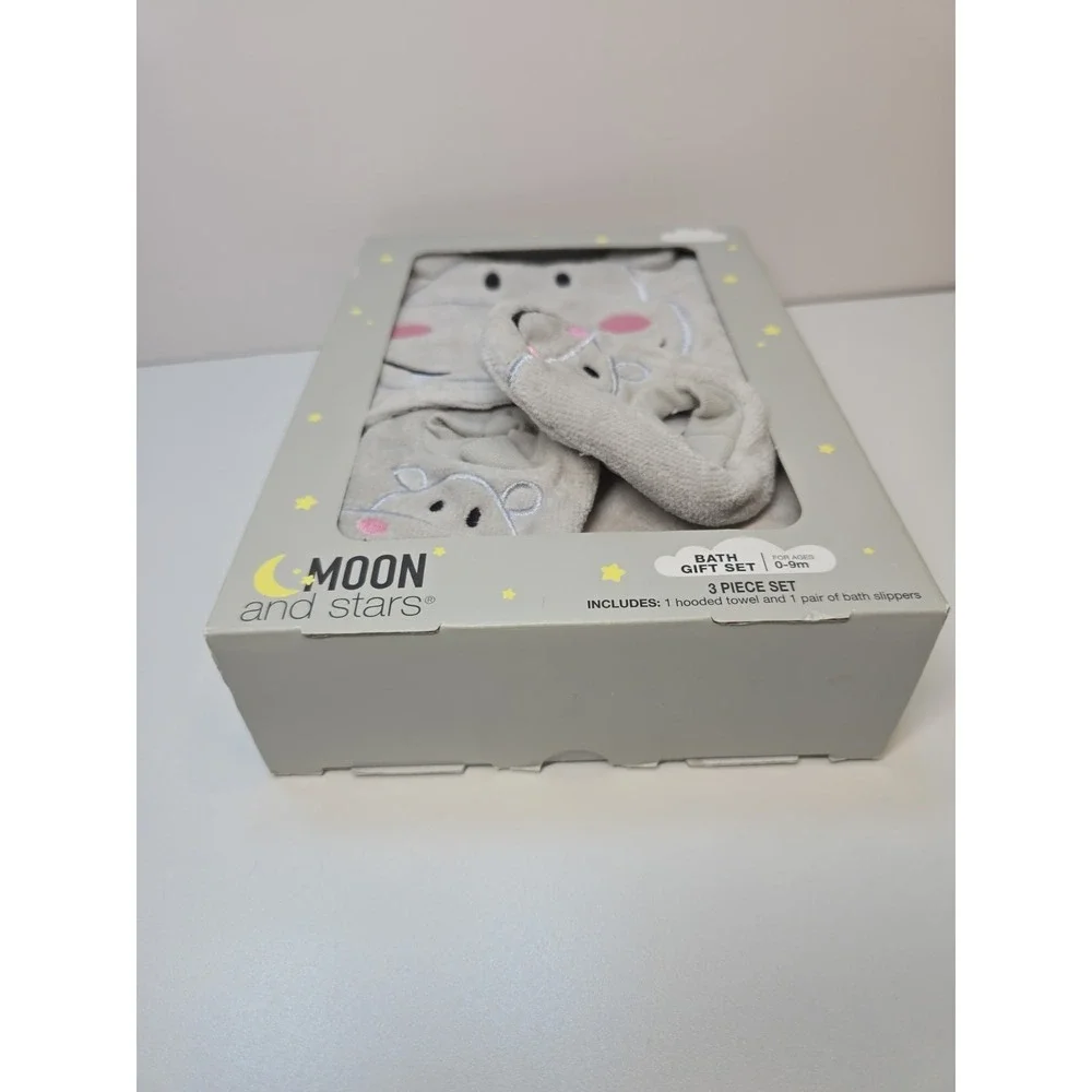 Moon and Stars 3 Piece Hippopotamus Baby Bath Set (BRAND NEW)